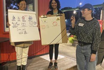 Participants share their drawings