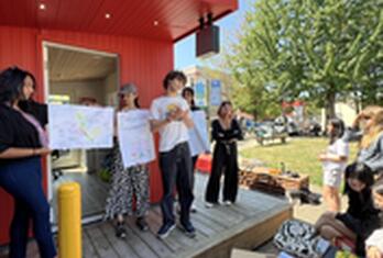 Participants share their drawings