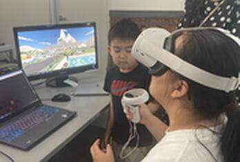 Exploring a city in VR